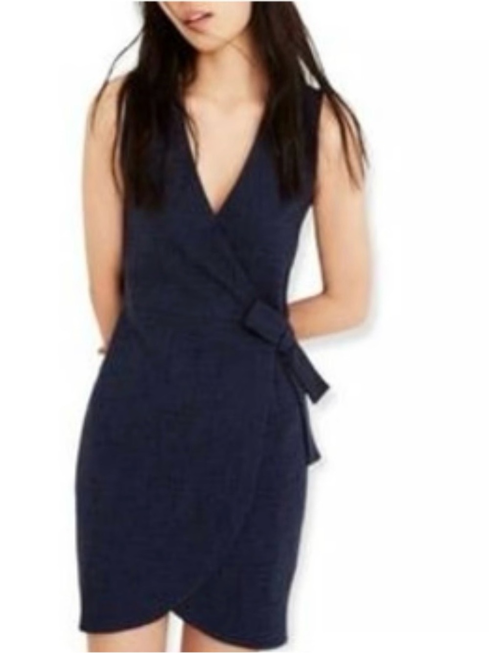NEW Madewell Texture & Thread Crosshatch Side-tie Wrap Dress NWT